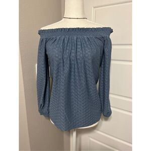 Michael Kors Chambray Off Shoulders Top